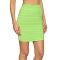 3-Pack: Women's Striped Seamless Microfiber Slim Nylon Pull-On Closure Mini Skirts by DailySale