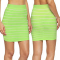 3-Pack: Women's Striped Seamless Microfiber Slim Nylon Pull-On Closure Mini Skirts by DailySale