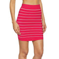 3-Pack: Women's Striped Seamless Microfiber Slim Nylon Pull-On Closure Mini Skirts by DailySale