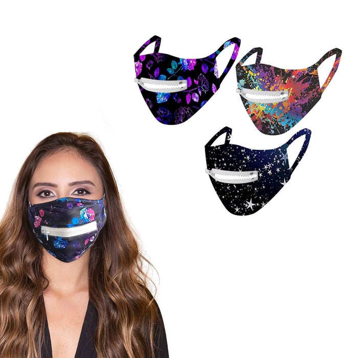 3-Pack: Zipper Reusable Cotton Face Mask for Everyday Use by DailySale