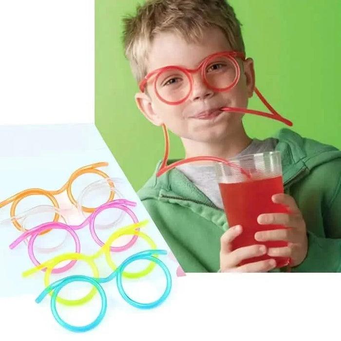 3-Pack: Creative Fun Glasses Straw Crazy Funny Art Straw by DailySale