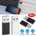 3-Packs: USB Type-C Male to USB A 3.0 OTG Male Port Converter by DailySale