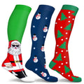 3-Pair: Holiday Knee-High Compression Socks by DailySale
