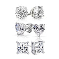 3-Pair Set: 4.00 Cttw Sterling Silver Swarovski Elements Crystal Studs by DailySale