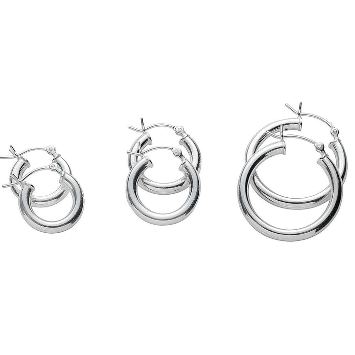 3-Pair Set: Classic Polished Hoop Earrings by DailySale