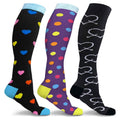 3-Pairs: DCF Unisex Fun and Patterned Knee-High Compression Socks by DailySale