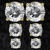 3-Pairs: Elements of Love Crystal Stud Earrings