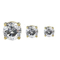3-Pairs: Elements of Love Crystal Stud Earrings by DailySale