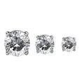 3-Pairs: Elements of Love Crystal Stud Earrings by DailySale