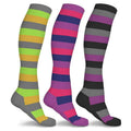 3-Pairs: Patterned Compression Socks - Assorted Styles and Sizes by DailySale