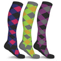 3-Pairs: Patterned Compression Socks - Assorted Styles and Sizes by DailySale