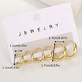 3-Pairs: Stylish and Simple Copper Earrings by DailySale