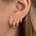 3-Pairs: Stylish and Simple Copper Earrings by DailySale