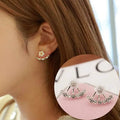 3-Pairs: Women's Crystal Flower Daisy Earrings by DailySale
