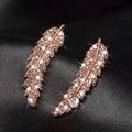 3-Pairs: Zircon Gold and Silver Leaf Stud Earrings by DailySale