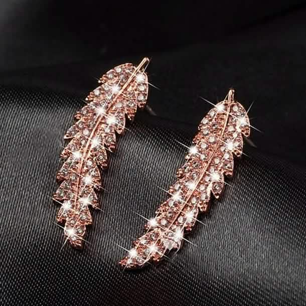 3-Pairs: Zircon Gold and Silver Leaf Stud Earrings by DailySale