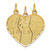 3-piece 14k Gold Best Friends Break-apart Pendant