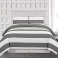 3-Piece: Cabana Stripe Reversible Hypoallergenic Duvet Set by DailySale