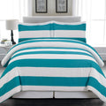3-Piece: Cabana Stripe Reversible Hypoallergenic Duvet Set by DailySale