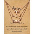 3-Piece: Constellation Zodiac Layer Necklaces by DailySale