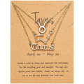 3-Piece: Constellation Zodiac Layer Necklaces by DailySale