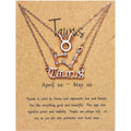 3-Piece: Constellation Zodiac Layer Necklaces by DailySale