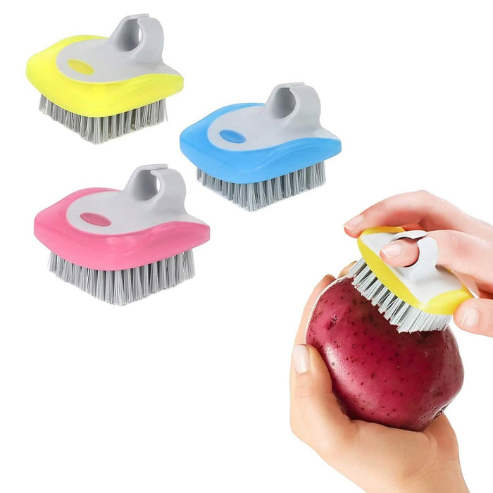 3-Piece: Fruit and Vegetable Brush Cleaner Scrubber with Soft Bristles by DailySale