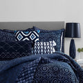 3-Piece: Global Indigo Mudcloth Cotton Quilt Set by DailySale