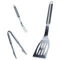 3-Piece: Heavy-Duty BBQ Grilling Stainless Steel Spatula Fork and Tongs by DailySale
