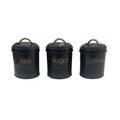 3-Piece: Metal and Copper Coffee Tea Sugar Canister Set by DailySale