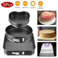 3-Piece: Non-stick Springform Cake Pan Set with Removable Bottom by DailySale