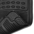 3-Piece: OxGord Car Floor Mats Ridged Rubber Full Set Universal Fit by DailySale