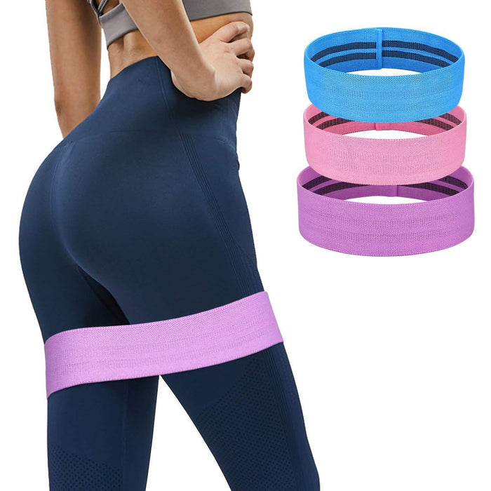 3-Piece: Resistance Loop Bands Hip Legs Training Set by DailySale