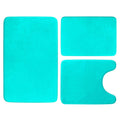 3-Piece Set: Bathroom Rug Set Plush Velvet Bath Carpet by DailySale