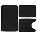3-Piece Set: Bathroom Rug Set Plush Velvet Bath Carpet by DailySale