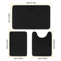 3-Piece Set: Bathroom Rug Set Plush Velvet Bath Carpet by DailySale