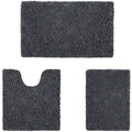 3-Piece Set: Bathroom Rugs Set Ultra Soft Non Slip and Absorbent Chenille by DailySale