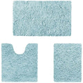 3-Piece Set: Bathroom Rugs Set Ultra Soft Non Slip and Absorbent Chenille by DailySale