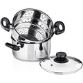 3-Piece Set: Chef's Star Stainless Steel Cookware 2 Quart Steamer Basket Set by DailySale