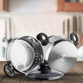 3-Piece Set: Chef's Star Stainless Steel Cookware 2 Quart Steamer Basket Set by DailySale