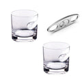 3-Piece Set: Cigar-Holding Whiskey Glasses with Cigar Cutter by DailySale