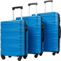 3-Piece Set: Luggage Set Hardside Spinner Suitcase With TSA Lock by DailySale