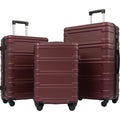3-Piece Set: Luggage Set Hardside Spinner Suitcase With TSA Lock by DailySale