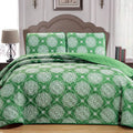 3-Piece Set: Medallion Reversible Oversized Bedspread Coverlet Quilt Bed Cover by DailySale
