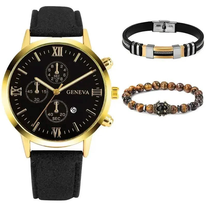 3-Piece Set: Men's Casual Analog Watches by DailySale