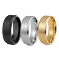3-Piece Set: Men's Stainless Steel Comfort Fit Wedding Band Ring - Assorted Sizes by DailySale