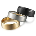 3-Piece Set: Men's Stainless Steel Comfort Fit Wedding Band Ring - Assorted Sizes by DailySale