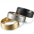3-Piece Set: Men's Stainless Steel Comfort Fit Wedding Band Ring by DailySale