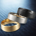 3-Piece Set: Men's Stainless Steel Comfort Fit Wedding Band Ring by DailySale