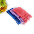 3-Piece Set: Pure Color Tassel Artificial Cashmere Shawl Soft Wrap by DailySale